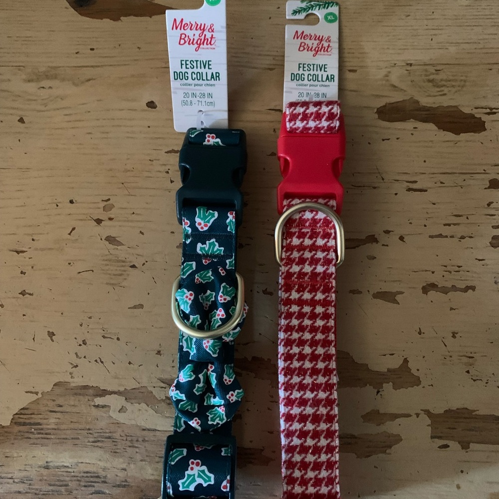holiday XL dog collars